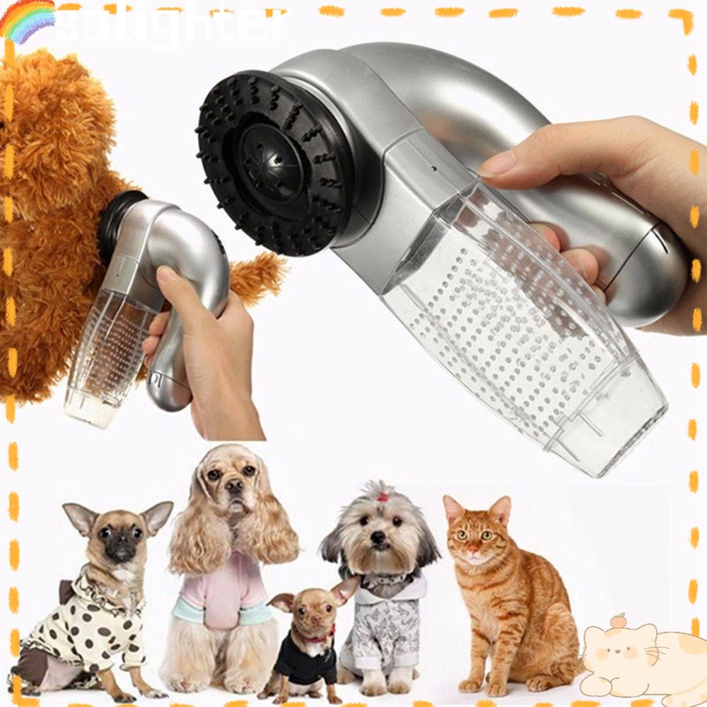 Solighter Elektrik Pet Hair Aspirator Alat Kecantikan Pets Aksesoris Trimmer Sisir Perangkat Hisap