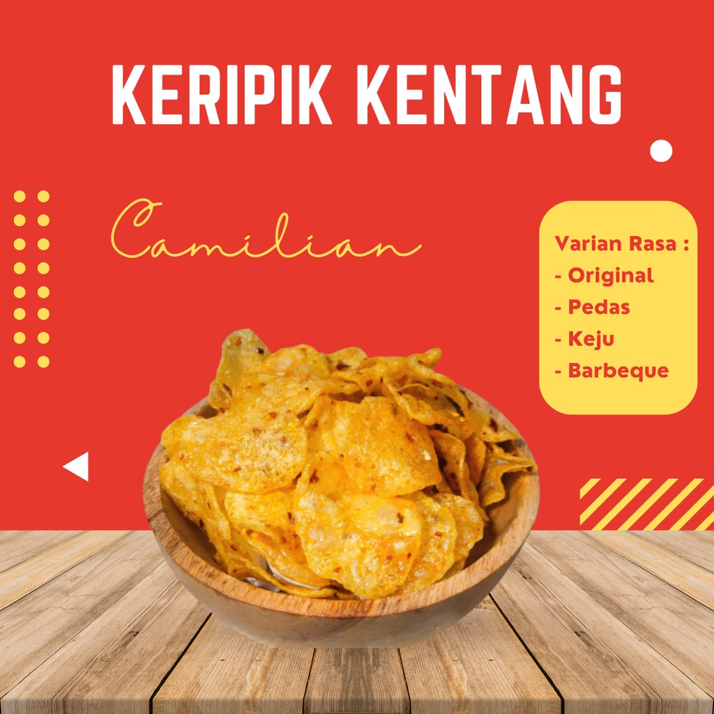 

[90gr] Keripik Kentang / Keripik Kentang Pedas / Camilan Pedas / Camilan