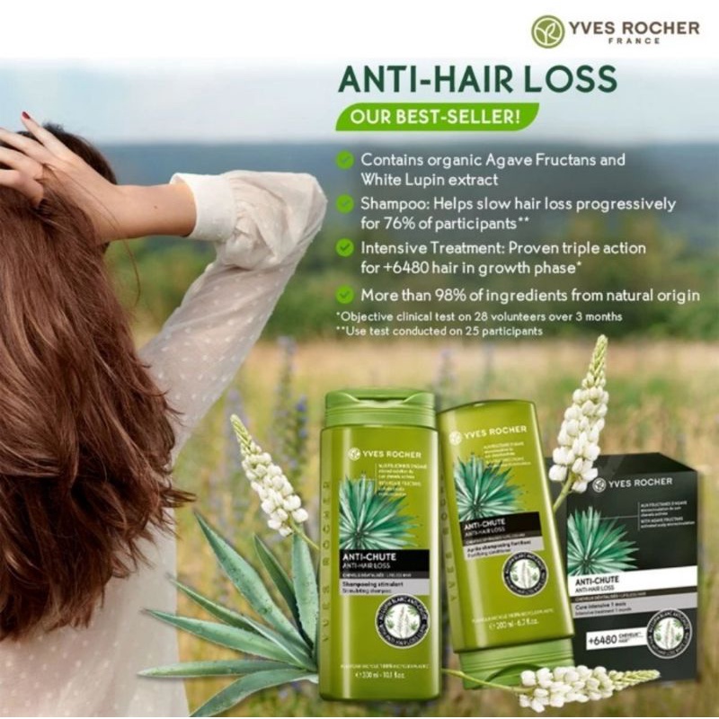 [ SALE ] Yves Rocher Anti Hair Loss / Rambut Rontok Soin Stimulating Shampoo