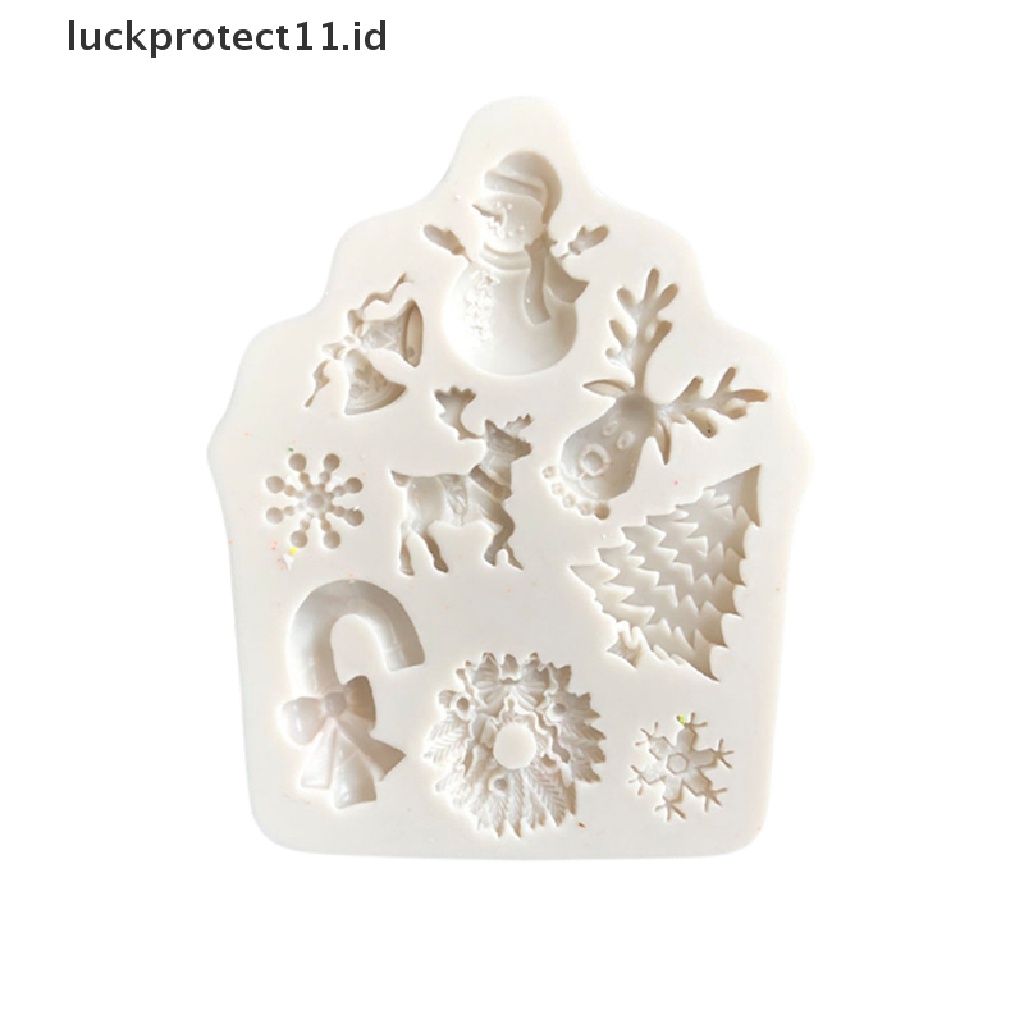 /Fashion Hot//// Silikon Pohon Natal Elk Snowman Snowflake Cutter Cetakan DIY Baking Kue Dekor.