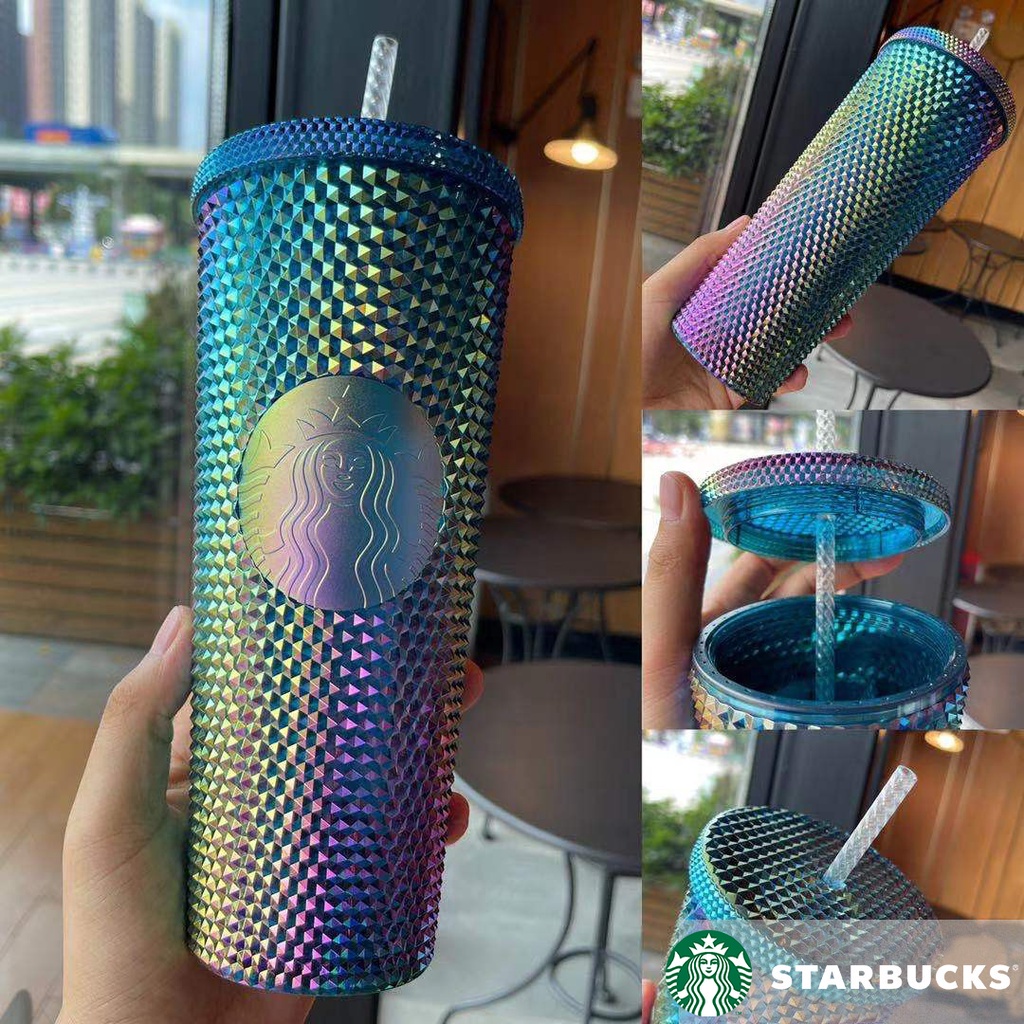 Limited Starbucks Tumbler Reusable Straw Cup Starbucks Galaxy Fantasy Blink Glitter Diamond