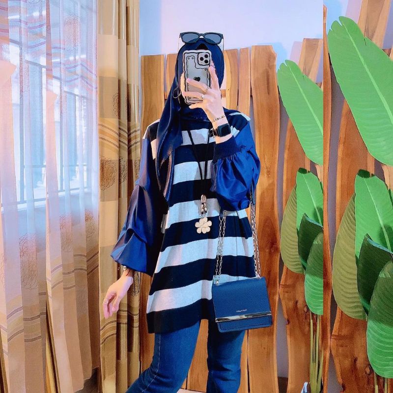 Ballona Knit Top blouse wanita blouse muslim blouse rajut import blouse jumbo baju jumbo wanita baju