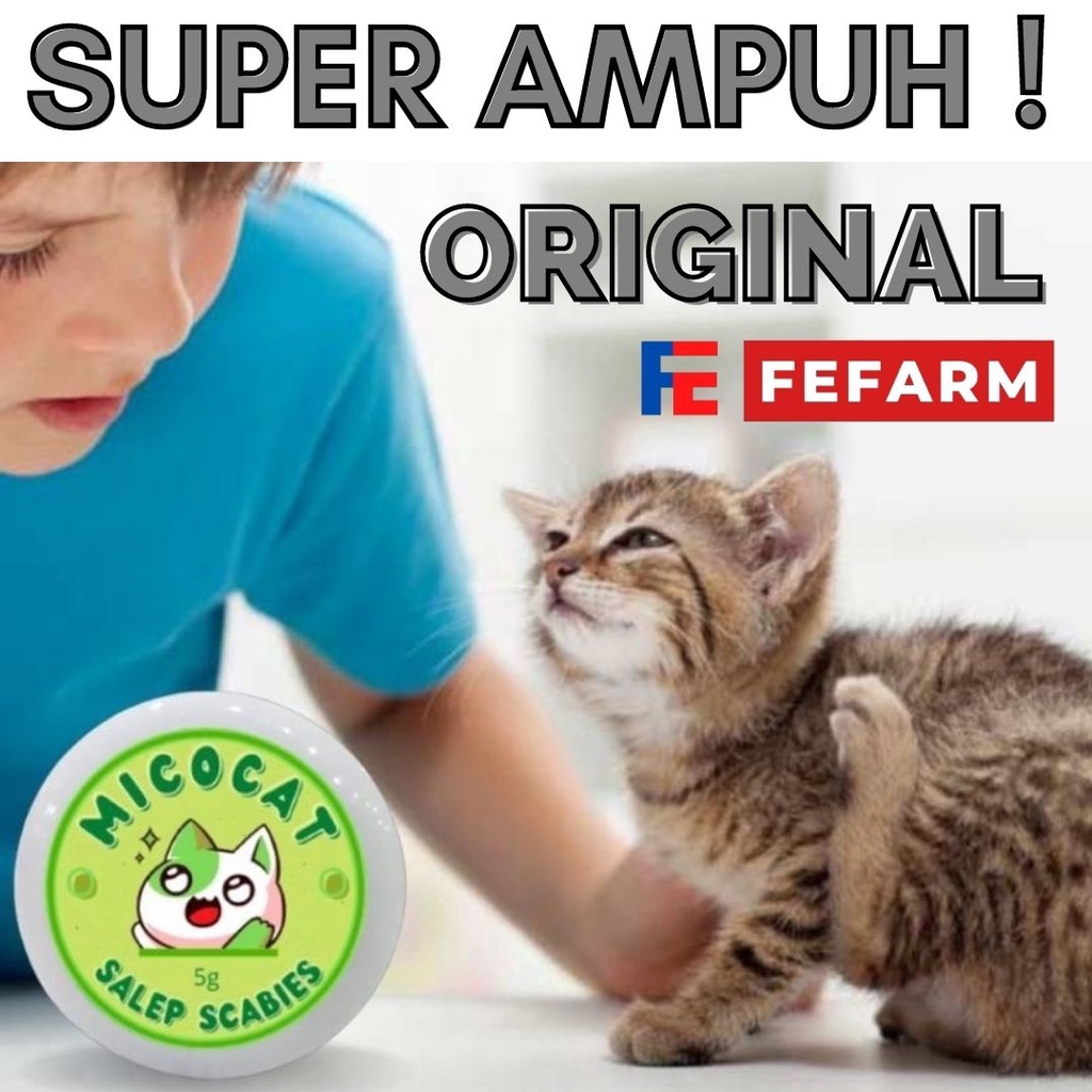 Salep Obat Scabies Kucing Anjing Gatal Gudik Koreng Ampuh Micocat FEFARM