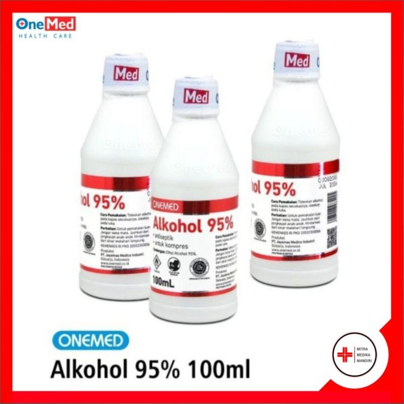 Onemed Alkohol 95 Persen 100 ml/ALCOHOL ONE MED 95% 100 ML