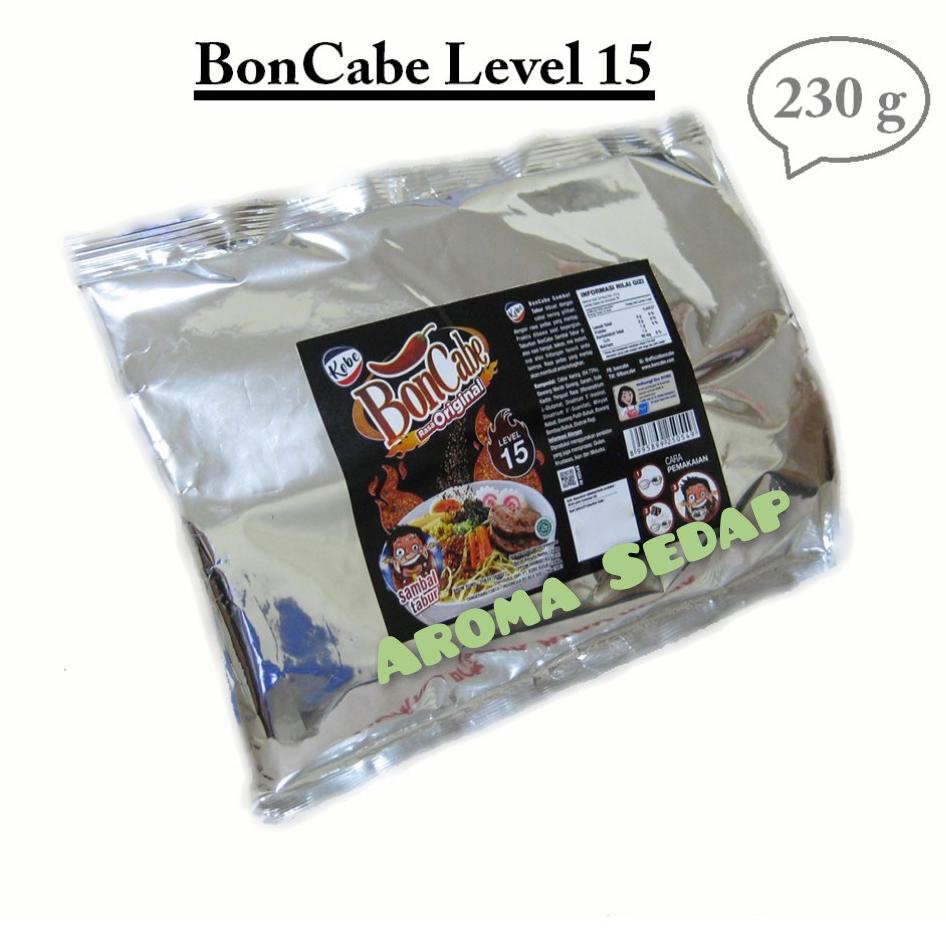 

[PRODUK HMVIN] Boncabe Level 15 230gr per 1PCS | Bon Cabe | Cabe Bubuk | Cabai Bubuk LHG