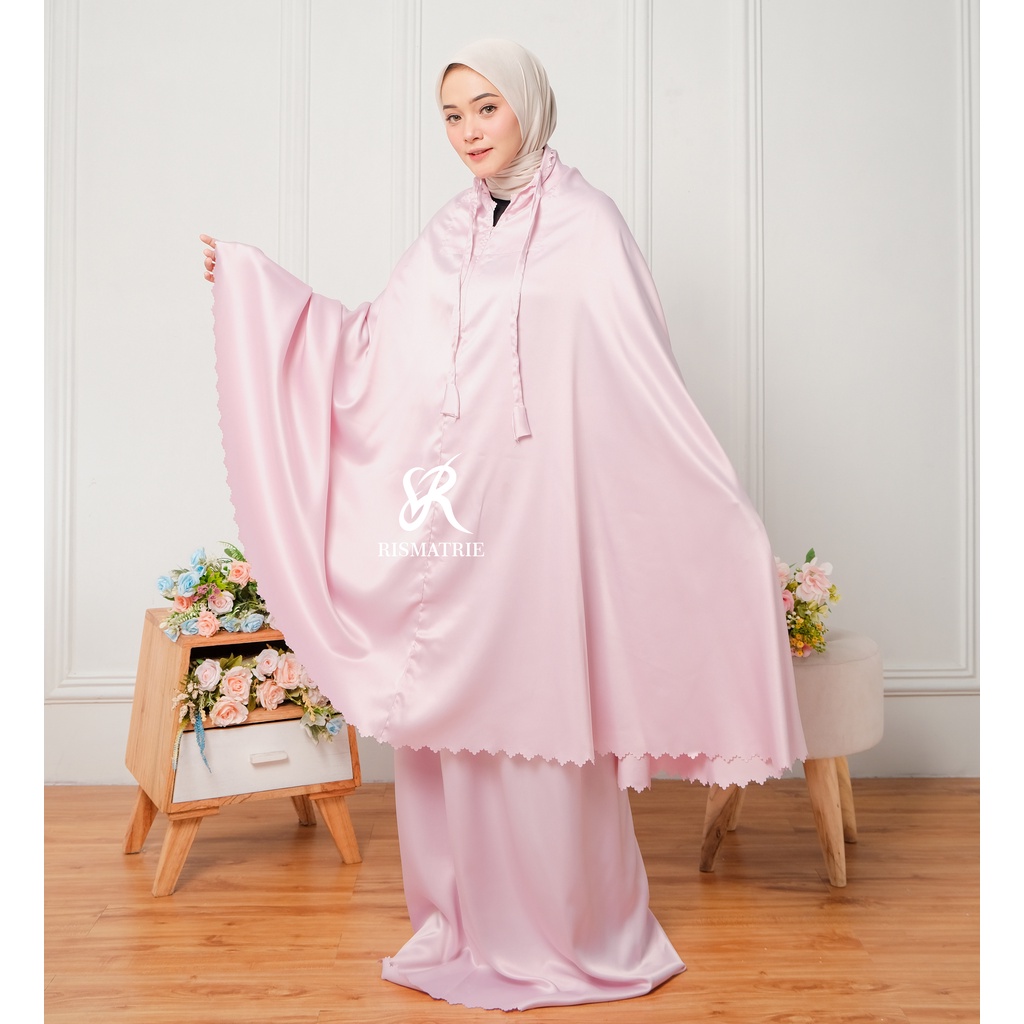 Mukena Dewasa Daily Bros Lasercut mukenah laser cut sutra velvet satin mewah mukenah jumbo