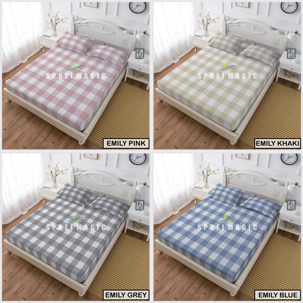 Sprei homemade ukuran 180x200 160x200 120x200 90x200 Tinggi 20cm SS