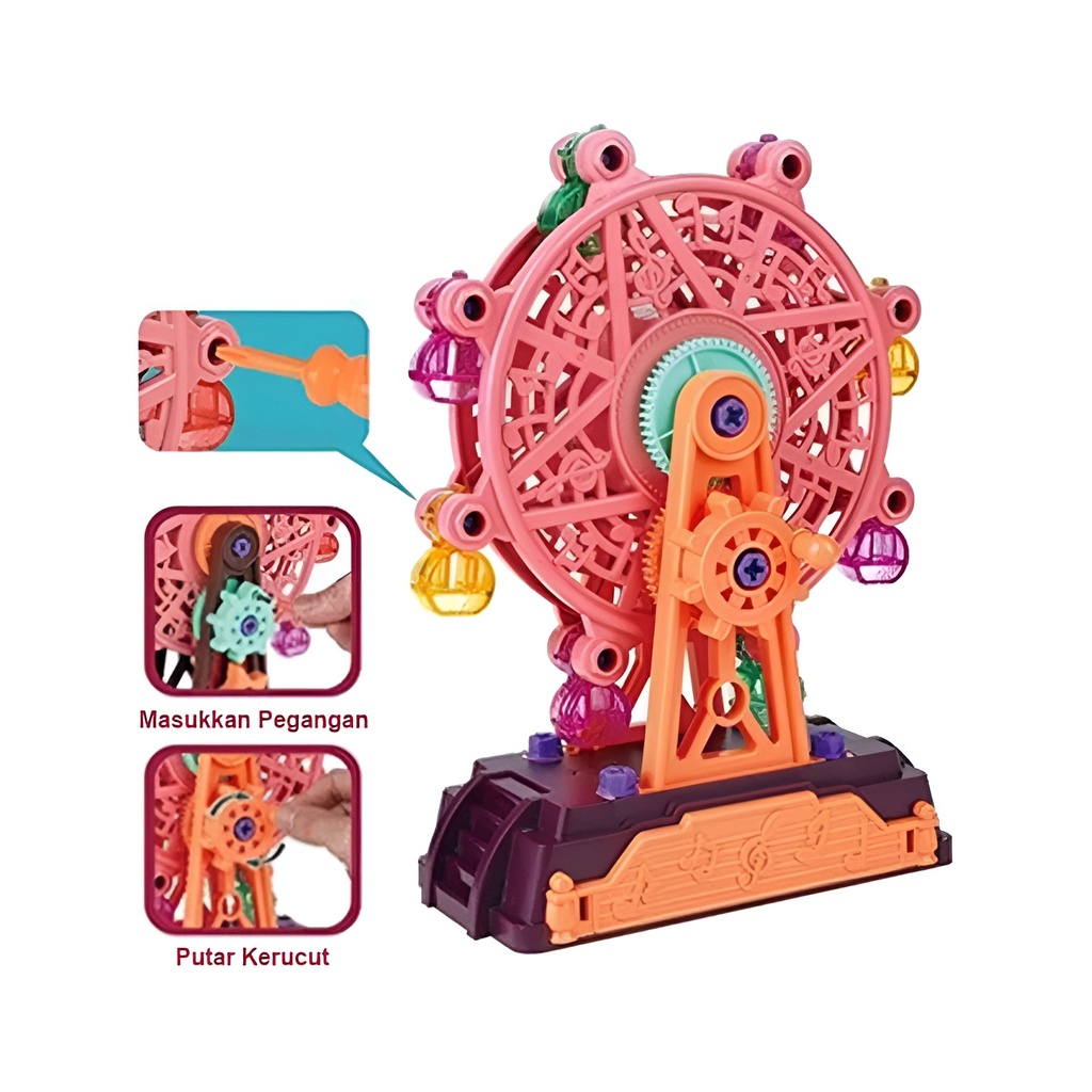 Mainan Kincir Musik Ferris Wheel | Mainan Anak Laki Laki 1-2-3-4-5 Tahun Music Wind Mill | Kado Ulang Tahun Anak Cowok