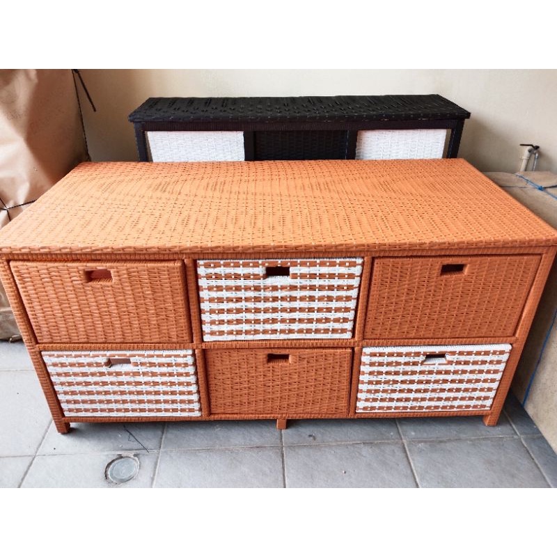 LEMARI LACI ROTAN SINTETIS 6 LACI BIG