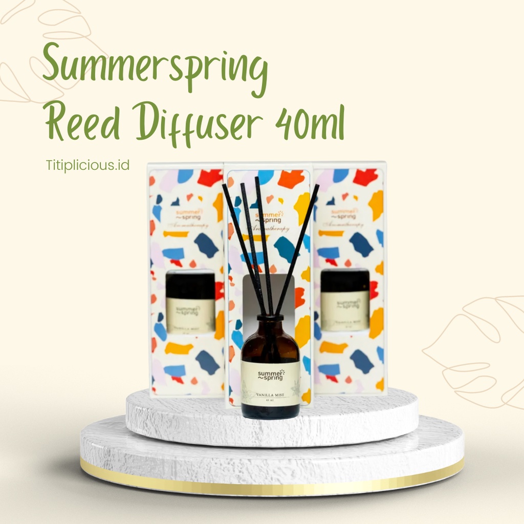 Reed Diffuser Aromatherapy Pengharum Ruangan Aromaterapi Pewangi Kamar Mandi Tahan Lama Summer Spring