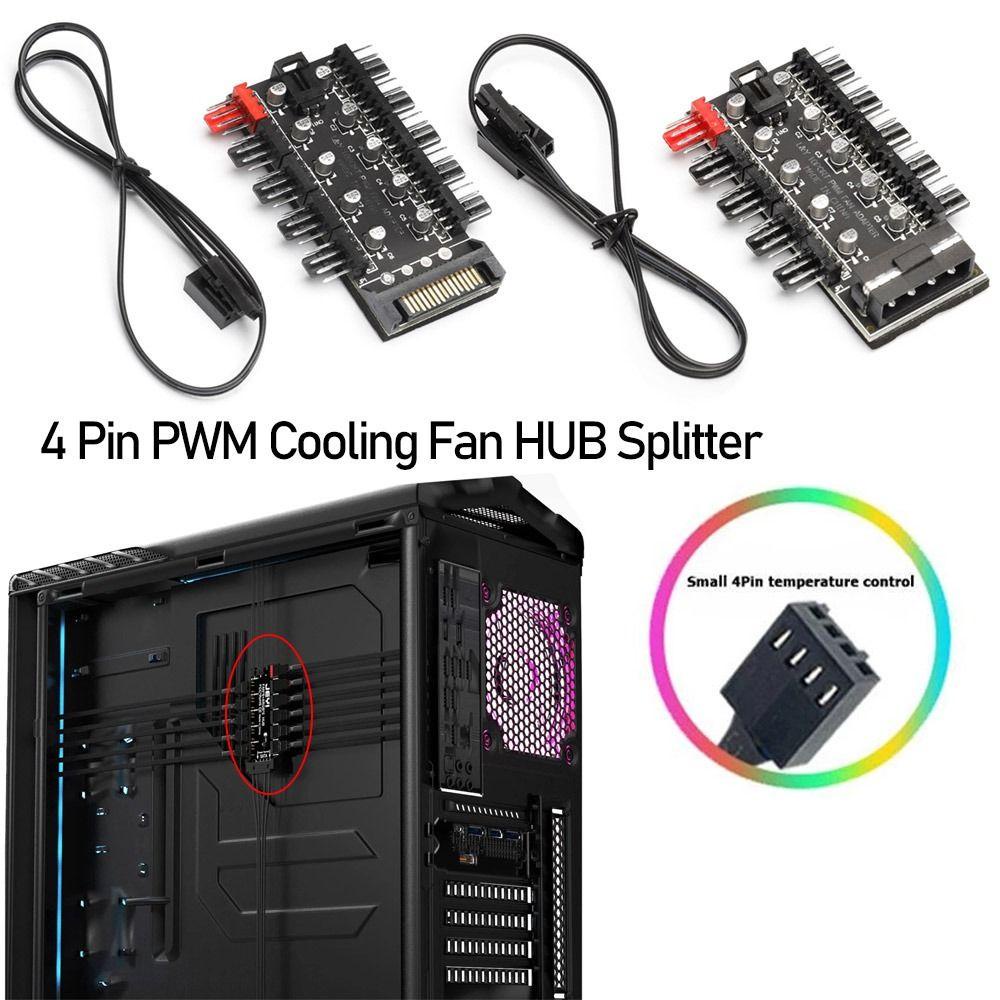 Controller Kipas Pendingin Atas 4pin Motherboard SATA Power Radiator Adapter