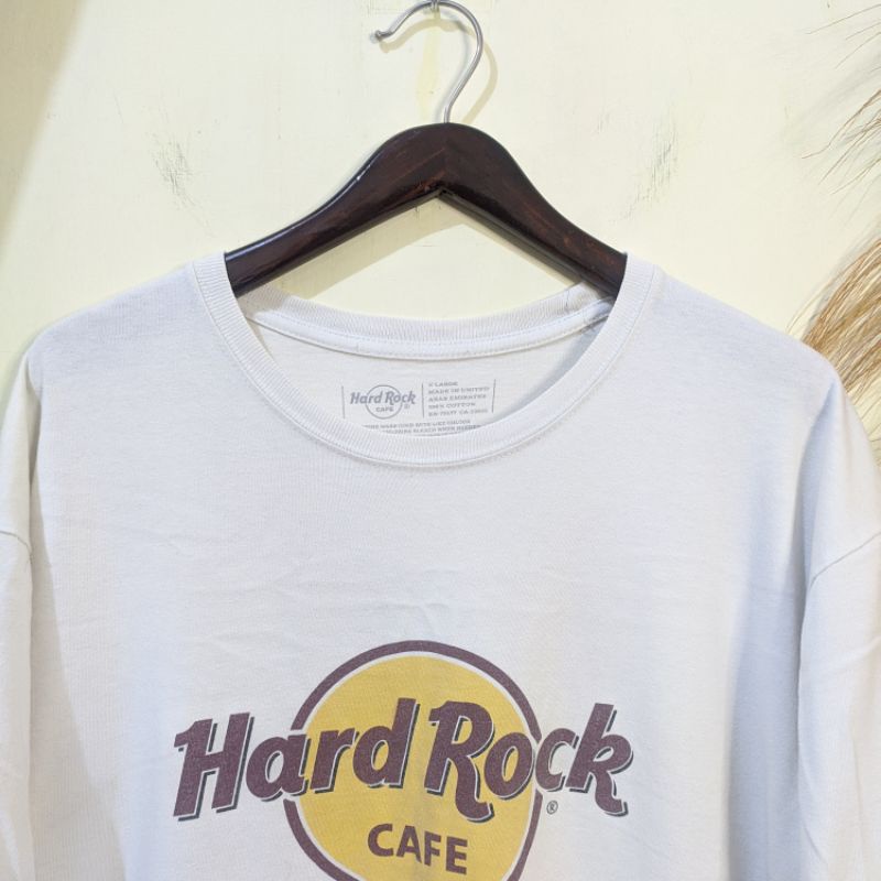 Hard Rock London Kaos Vintage Oversize Putih XL Second Preloved Bekas