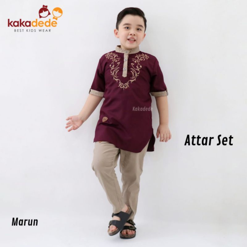 COD  Free ongkir BAJU KOKO KURTA ATTAR set by kakadede 2 - 12 tahun