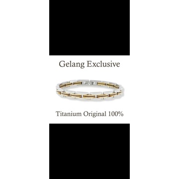 gelang pria titanium asli rantai kombinasi