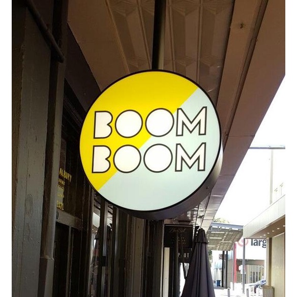 Jual Neon Box Akrilik Neon Box Bulat 1 / 2 Sisi Neon Box Custom