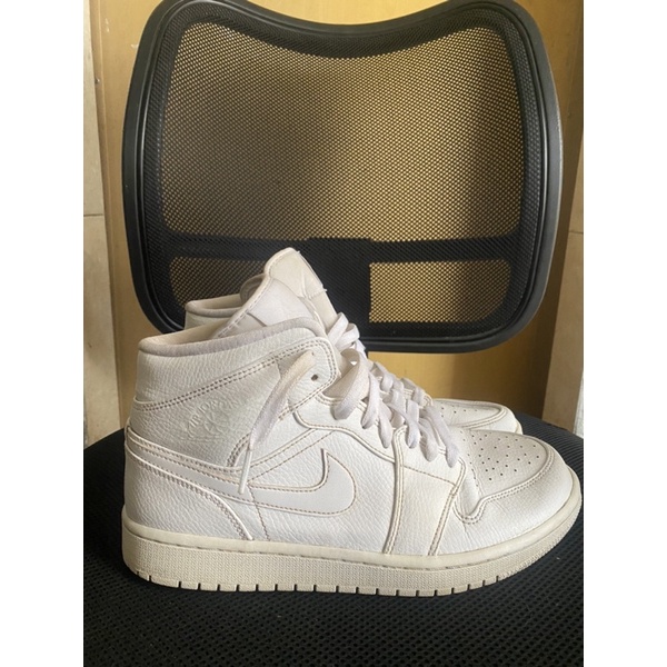 Nike air jordan 1 mid triple white original second bekas