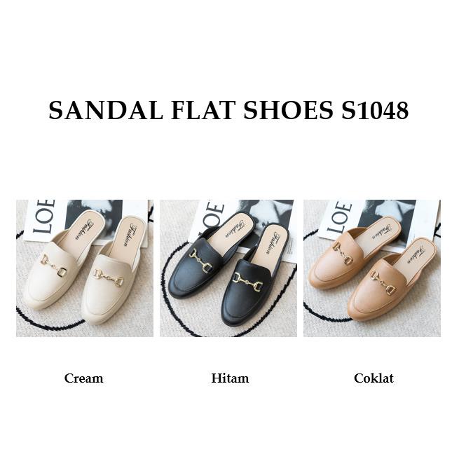 Grosir - S1048 Flat Shoes Wanita / Sandal Ala Korean Fashion / Sandal Fashion Import / Sandal Cewek