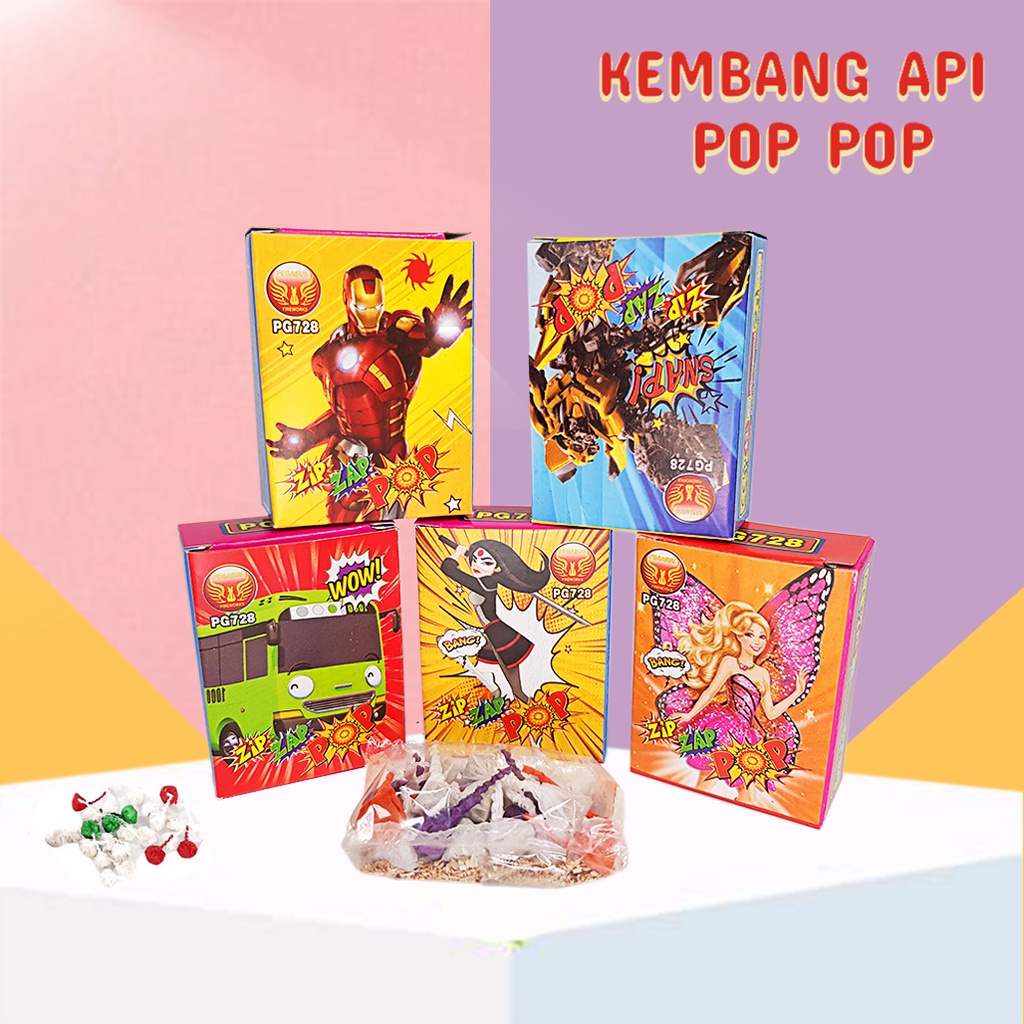 POP POP BAWANG / MAINAN KEMBANG API POP POP / Mainan anak petasan banting / Jual petasan banting / PETASAN POP POP /Kembang Api Banting/Petasan Banting Bawang Zip Zap Zop 25PCS