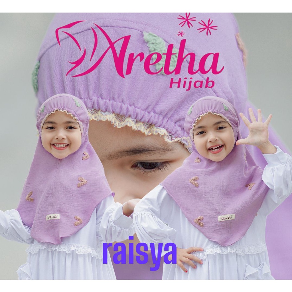 HIJAB INSTANT RAISYA LOVE CRINKLE  KIDS ORI ARETHA