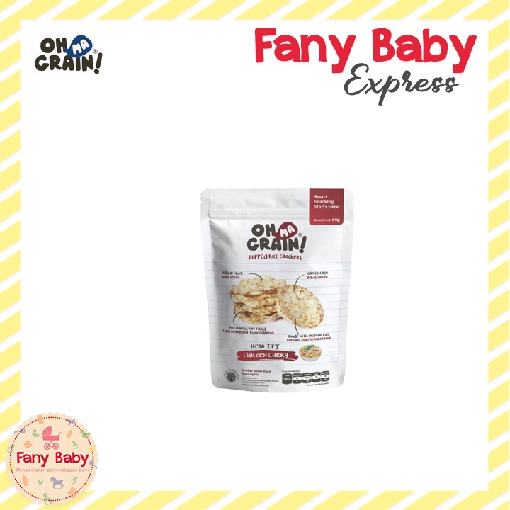 OHMA GRAIN! POPPED RICE CRACKERS - SNACK SEHAT