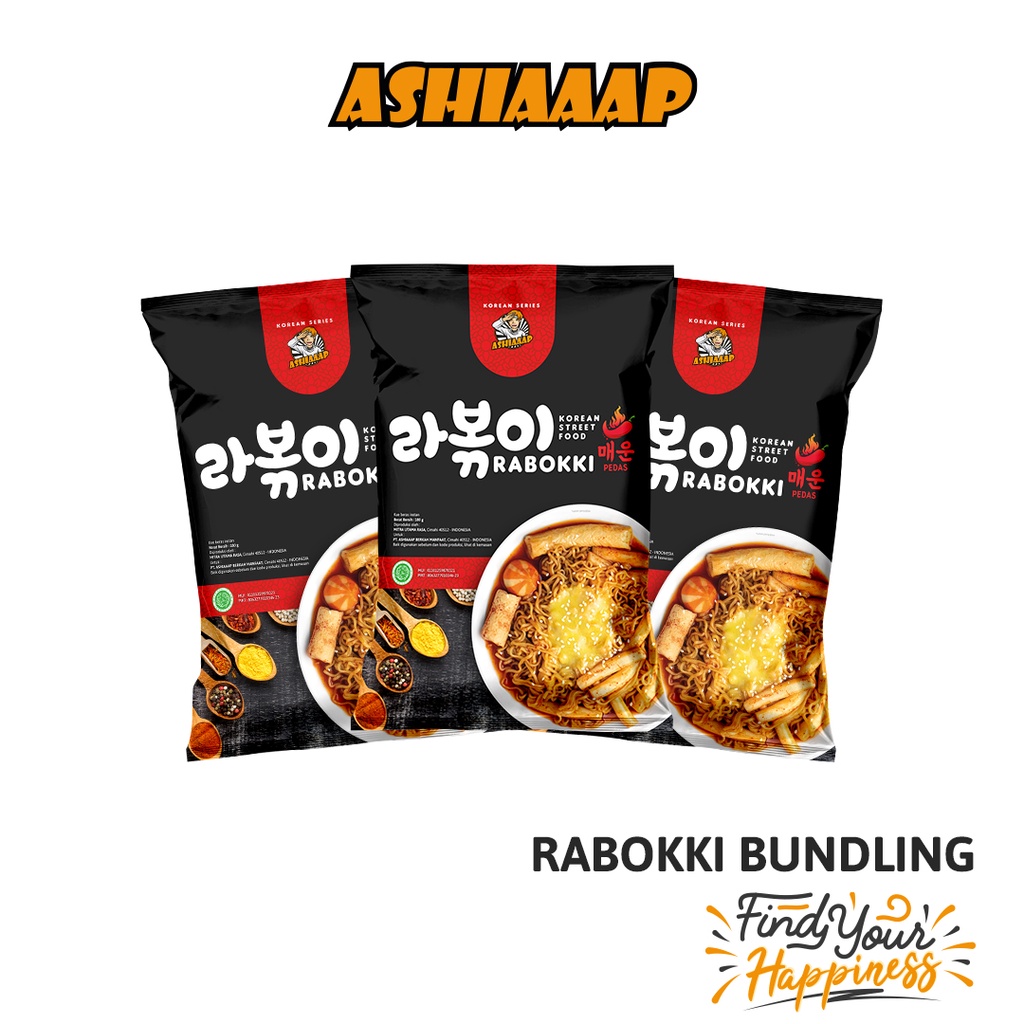 

3PCS Ashiaaap Paket Bundling Rabokki