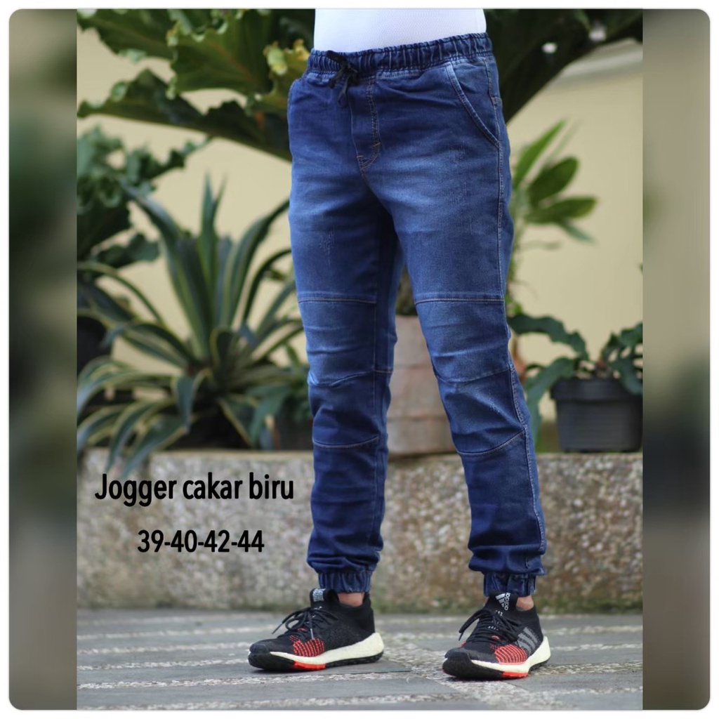 CELANA JEANS JOGGER BIKERS / JOGGER JEANS PRIA ORIGINAL UKURAN 28-38