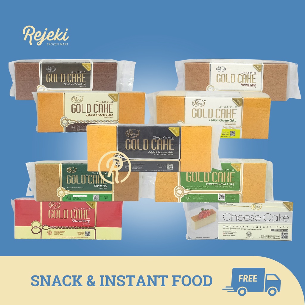 Rious Gold Cake Spikoe / Japanese Cake - Rejekifrozenmart