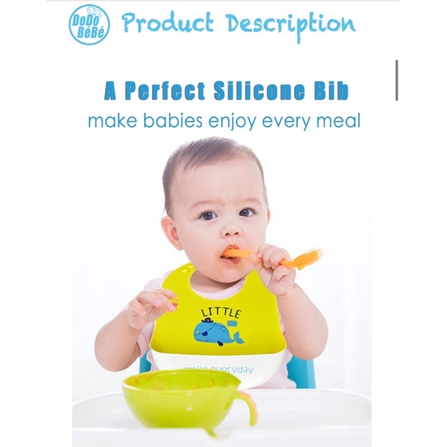 BABY BIB Celemek Makan Bayi Slaber Silikon Anak Bibs Karet Baby Burb Apron Silicon Anti Air