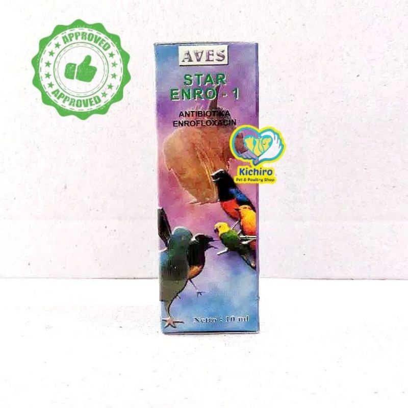 Aves Star Enro - 1 isi 10 ml Boster Antibiotik Enrofloxacin Burung Inroflok
