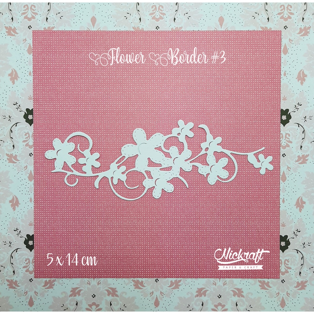 

FLOWER BORDER #3 - Hiasan Scrapbook Jurnal Bunga Kertas