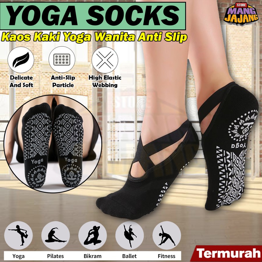 Kaos Kaki Yoga / Yoga Socks Pilates  Ballet Barre Gym Anti Slip