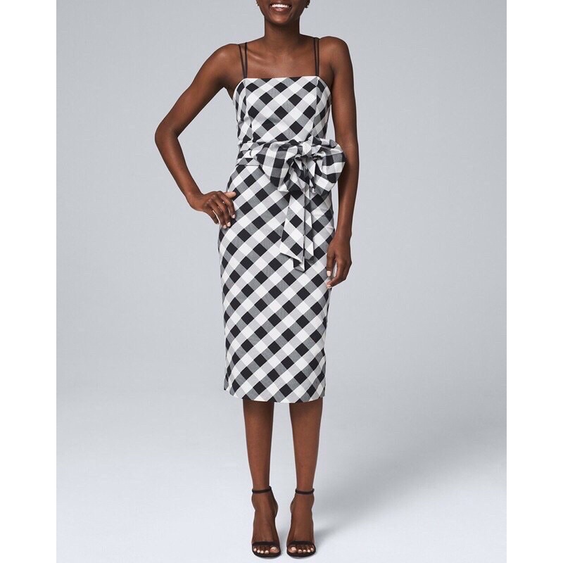 L147 - WHBM Gingham Sheath Dress
