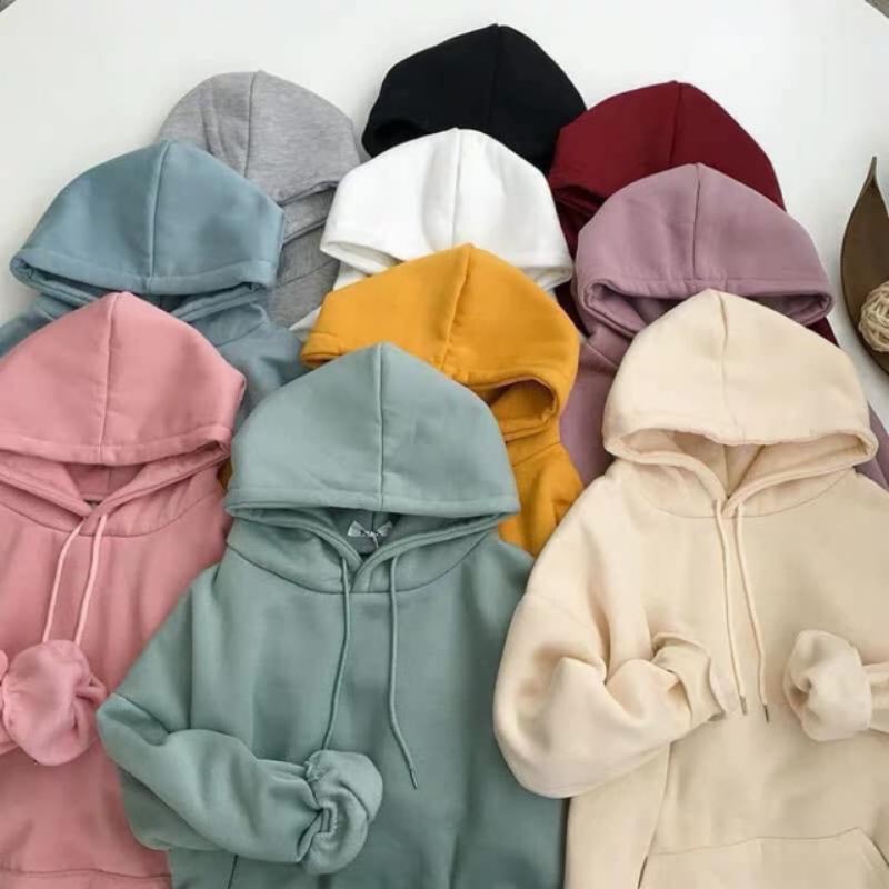 HOODIE JUMPER POLOS UNISEX - NATURAL HOODIE POLOS BIG SIZE KOREAN STYLE