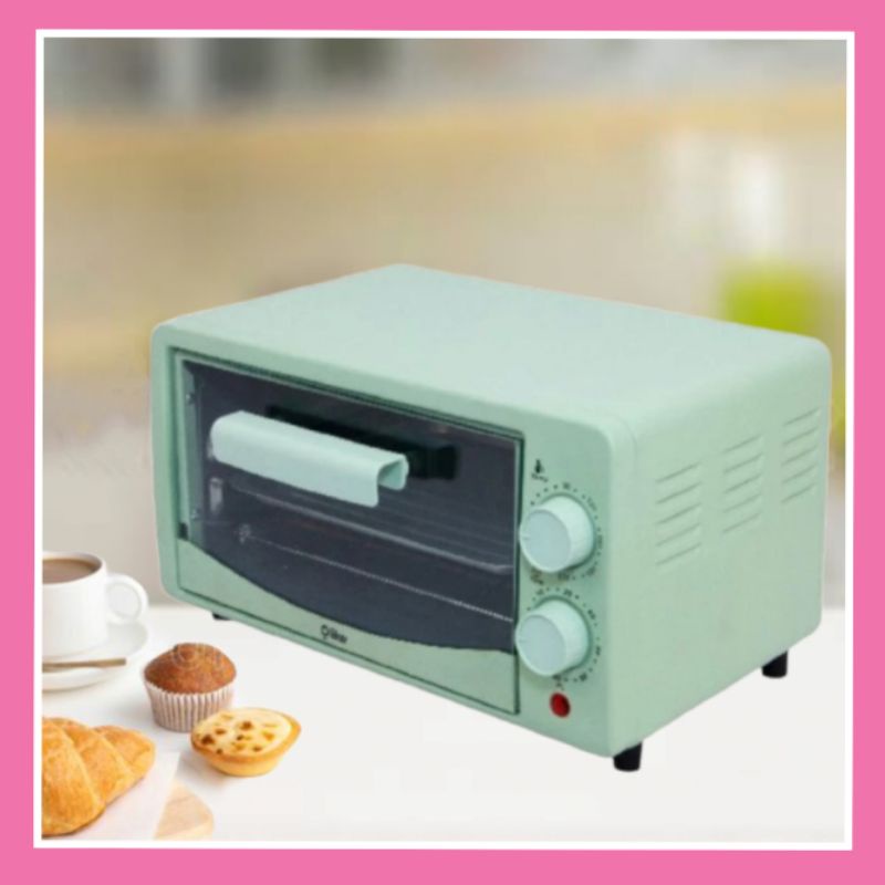 Oven Listrik Olike Vesta Mini Low Watt Kapasitas 12liter Multifungsi Color Green