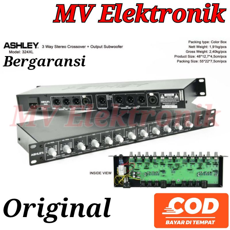 Crossover Ashley 324XL + Subwoofer Original Ashley 324 XL