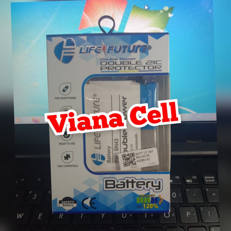 DOBEL BATERAI BATREI BATTERY XIAOMI XIOMI REDMI NOTE 4X BN43 BN-43 DOUBLE POWER LIFE FUTURE