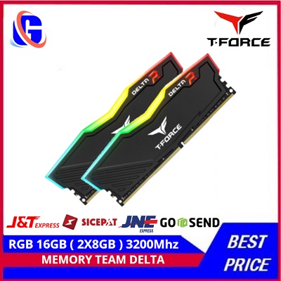 TEAM DELTA RGB 16GB ( 2X8GB ) 3200Mhz (TF3D416G3200HC18BDC01)