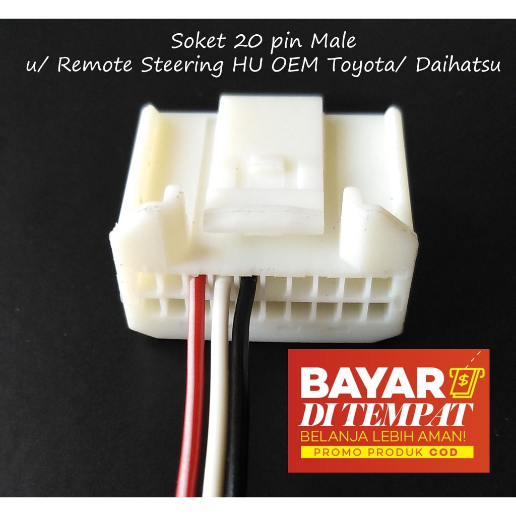 Soket Steering Wheel Head Unit OEM Toyota 20 Pin