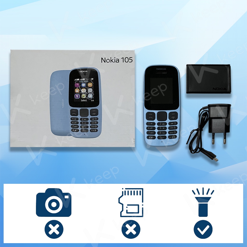COD HP Nokia 105 DS 4MB/4MB Handphone Dual SIM