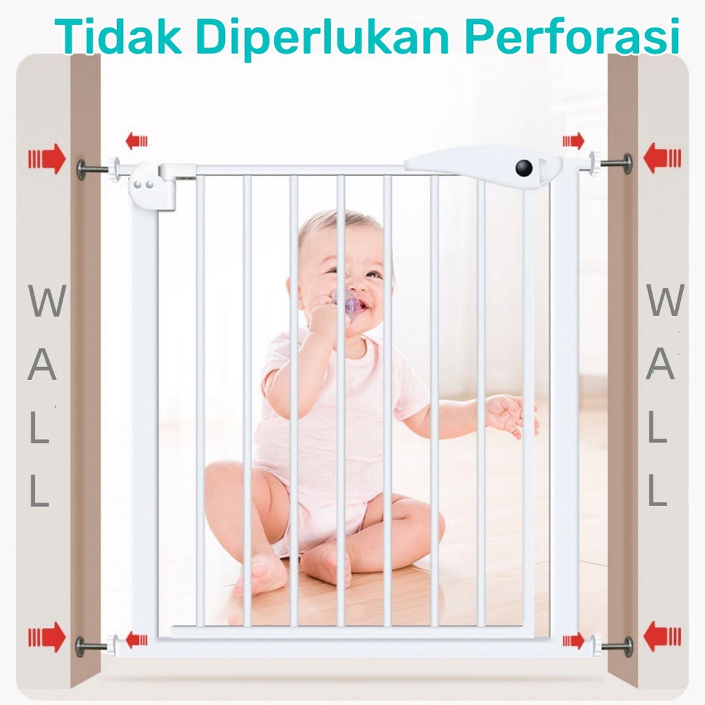 【COD】Kualitas Tinggi Baby Safety Gate Pagar Pintu Bayi Penghalang Pintu Bayi Pagar Tangga Bayi Pagar Pengaman Bayi Pintu Tangga