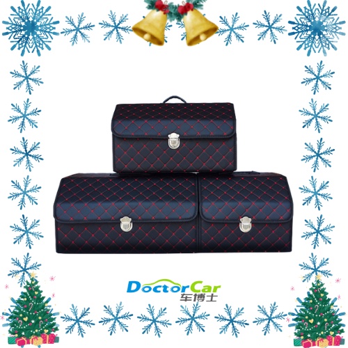 Tas Organizer Bagasi Mobil Multifungsi Motif Garis