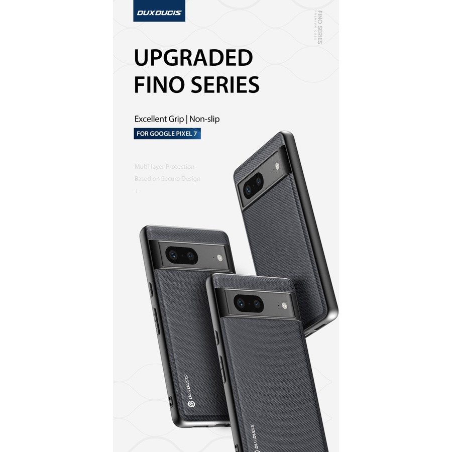 GOOGLE PIXEL 7 / PIXEL 7 PRO COVER DUX DUCIS FINO SERIES NYLON SOFT CASING SOFTCASE - BLACK, PIXEL 7