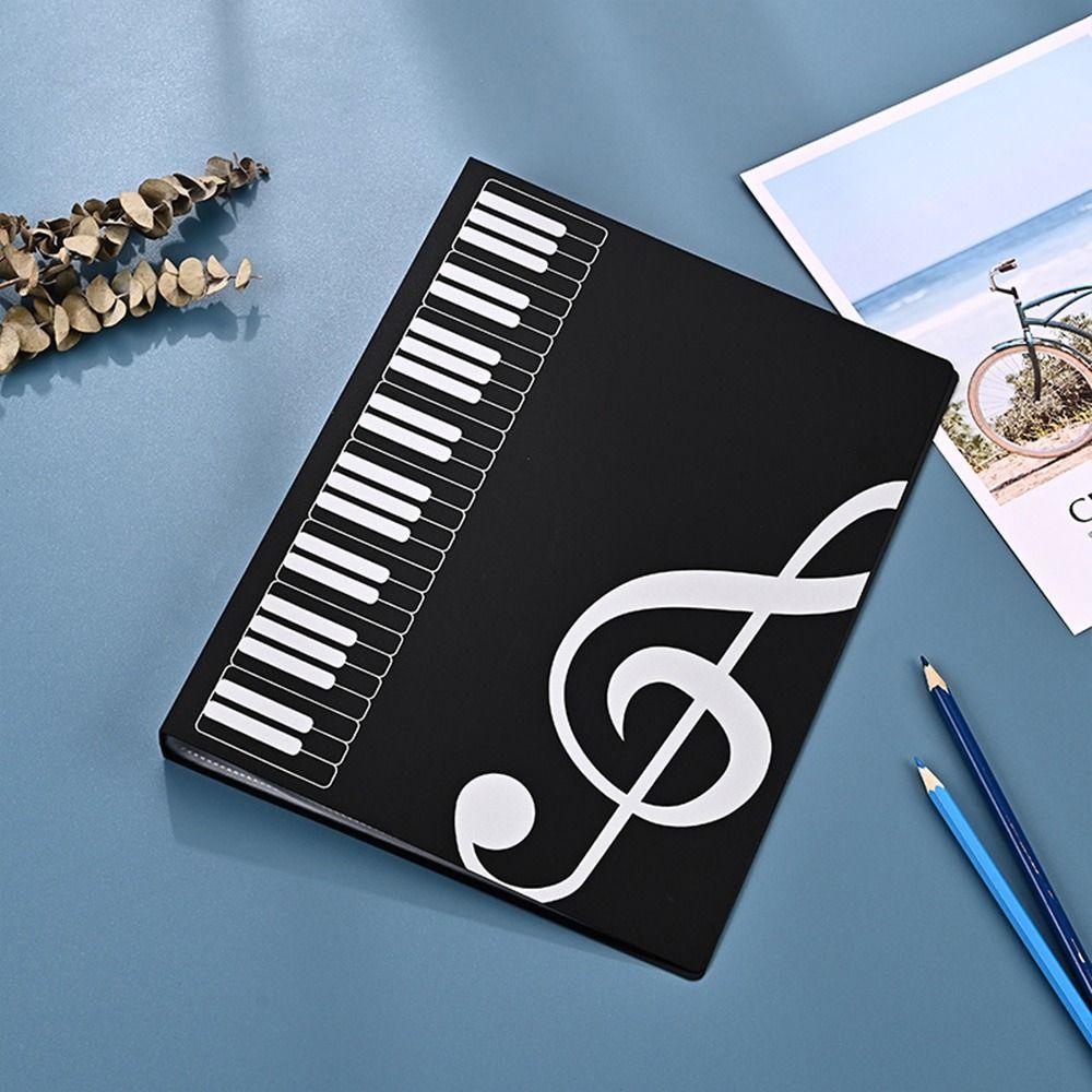 Chookyy Folder Skort Musik 6warna 40halaman Klip Musik Piano Music Clip