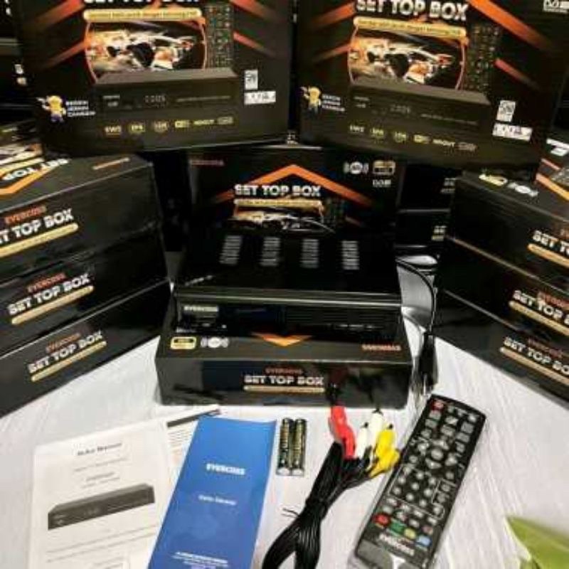 Terlaris No 1 EVERCOSS PRIME FREEBOX HUANGMI SET TOP BOX DVB-T2 PENERIMA SIARAN TELEVISI DIGITAL YOUTUBE WIFI