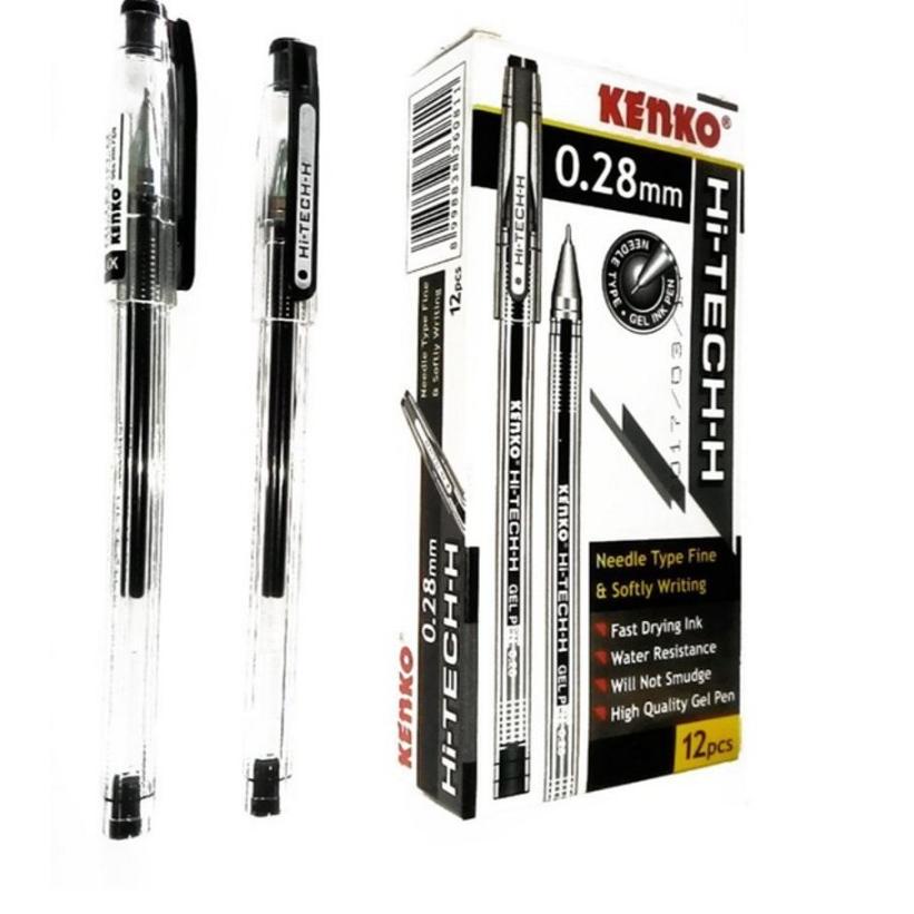 

[A-I2I[㊚] Hi-TECH HITAM KENKO | Pulpen Gel PEN 0.28mm | 1 pcs paling laris