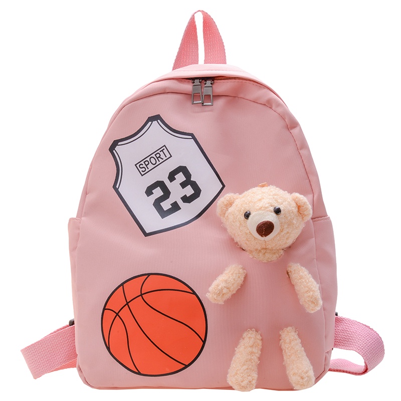 Tas Ransel Sekolah Anak Laki Dan Perempuan / Ransel Backpack Model Teddy Bear Bola Basket