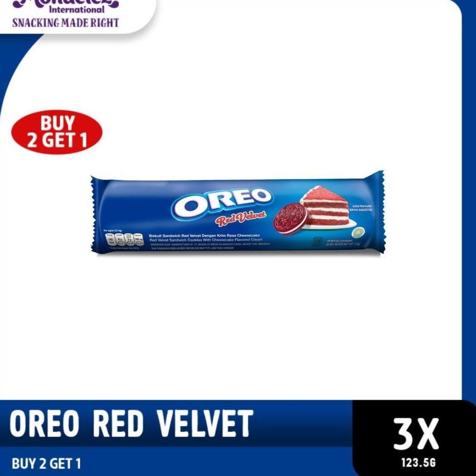 

[PRODUK WBQSK] Oreo Red Velvet 123.5gr - Triple Pack JMG