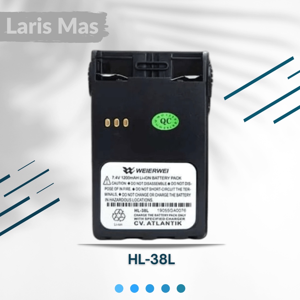 Battery HT Weierwei 3288S vev 3288 s 1200Mah HL 38L / Baterai Batere v 16 Handy Talky Weirwei 1200 M