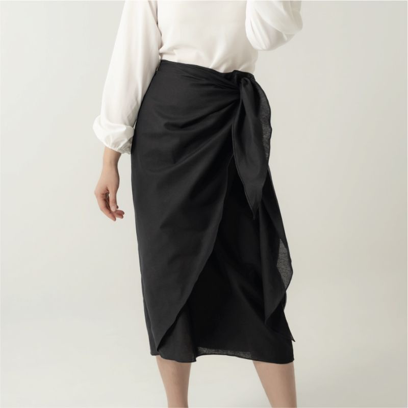 Kayra Wrap Skirt Rok Lilit Instan Cotton Niji Casual