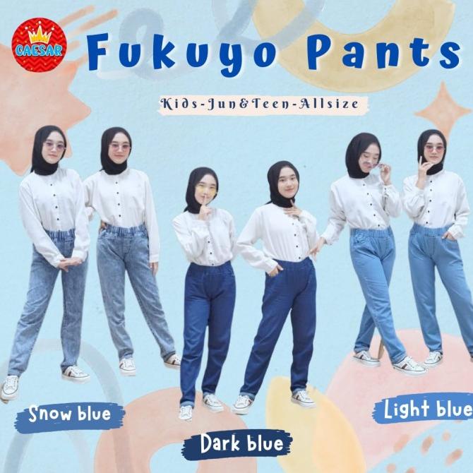Celana Jeans Anak/Tanggung/Remaja Perempuan/Laki-Laki Fukuyo Caesar